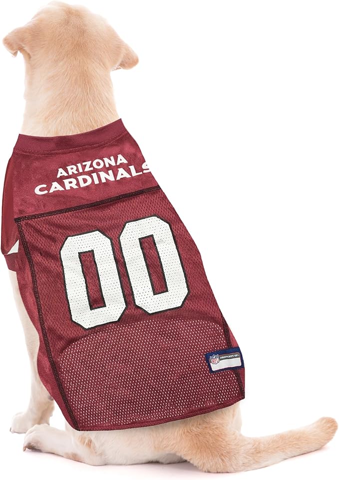 Pets First NFL Arizona Cardinals Dog Jersey, Size X-Large, Football Shirt Costume for Pet, Dog Sports T-Shirt, NFL Team Clothing for Cats, Licensed Pet Apparel Available in 7 Sizes and 32 Teams