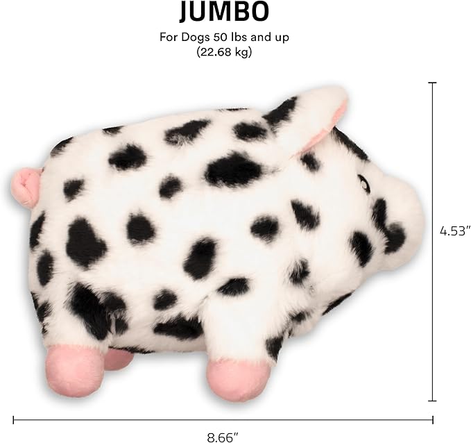 Playology Dog Toys | Plush Pig Stuffed Animal | Pork Sausage Scented Jumbo Toy | Plush Chew Toy for Large Dogs