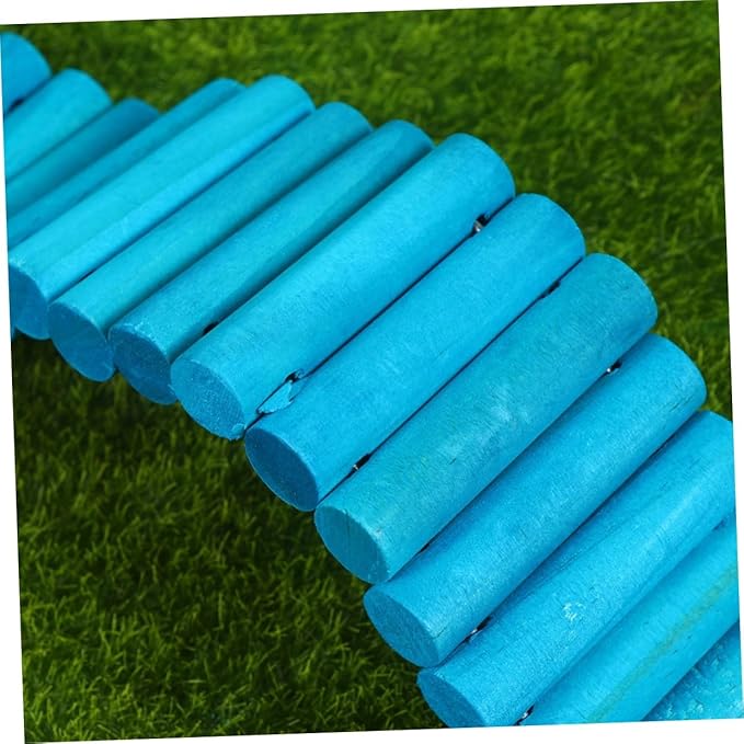 Mobestech Pet Wooden Climbing Ladder for Hamsters and Parrots, Round Wood Rainbow Step Ladder 6x40cm, Bird Cage Accessory for Small Pets’ Exercise and Climbing