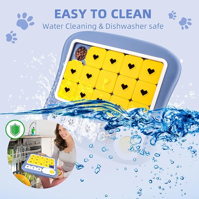 Dog Puzzle Toy for Large Dogs, Mentally Stimulating Interactive Pet Toy, Purple