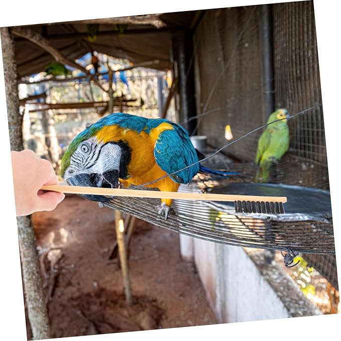 2pcs Bird Cage Cleaning Brush Set Durable and Droppings Cleaner for Pet Birds and Small Animal Cages Versatile Maintenance Tools for Healthy Habitat