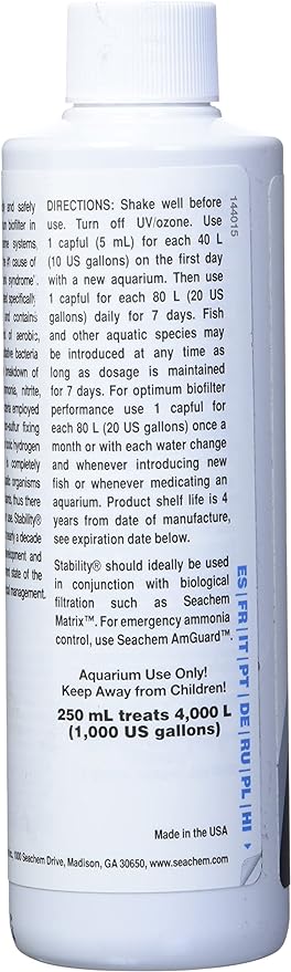 Seachem Stability - For Freshwater and Marine Aquariums 250ml