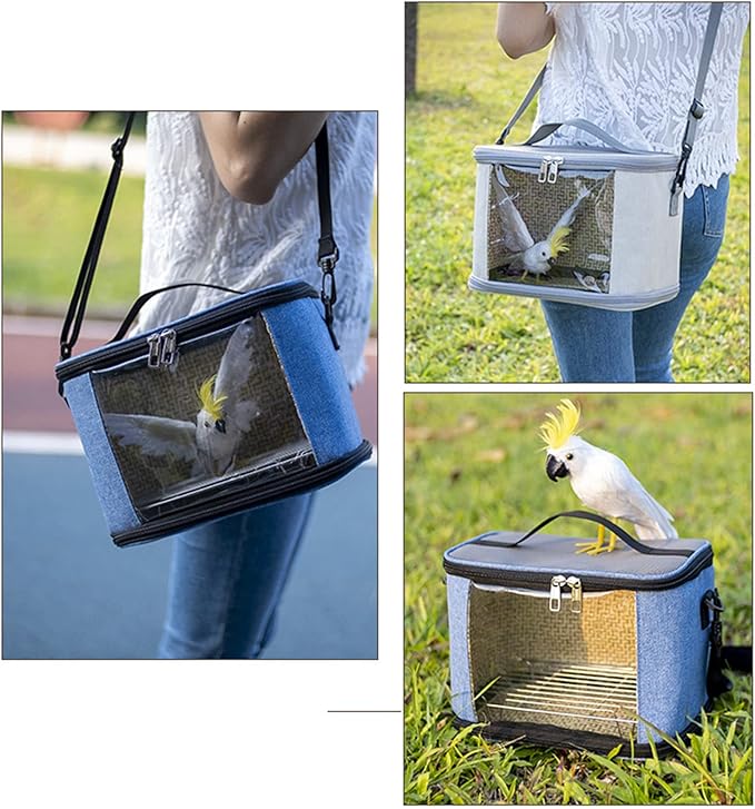 Fabric Carrier Bag for Small Animal Breathable Outgoing Bag Travel Cage Waterproof & Foldable Cage for Chinchilla Bird Cages for Cockatiels with Stand Bird Cage Accessories for Cockatiels