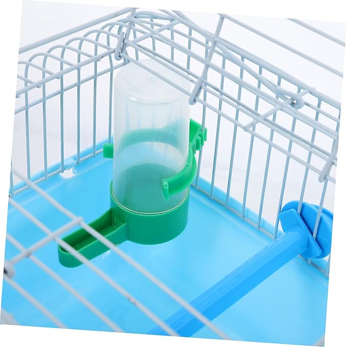 BESPORTBLE Portable Bird Cage for Lovebirds Spacious Carrier with Perch Food Box and Waterer for Travel Construction for Pet Transport