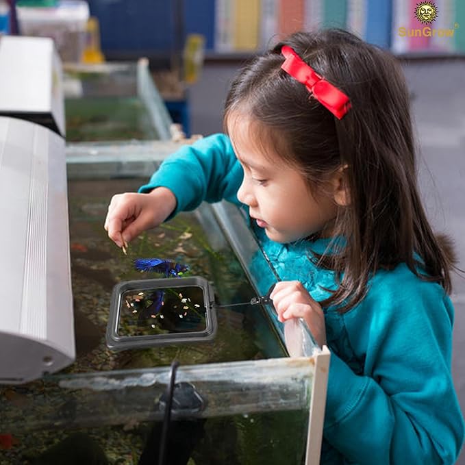 SunGrow Fish Food Feeding Ring, Stop Water Turbulence from Washing Food & Floating Plants into Filtration System, Suitable for Flakes & Floating Fish Pellets (3 Pieces)