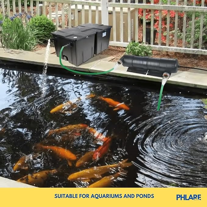 UV Aquarium Filter - External U-V Light for Fresh & Saltwater Tanks and Ponds - 11 Watts