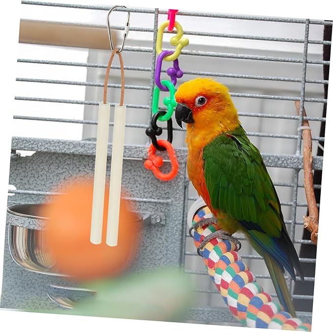 TOYANDONA 10pcs Natural Chewing Toys for Parrots Molar Sticks for Birds for Pets and Creative Bird Cage Accessories