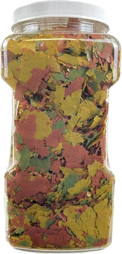 Tropical Fish Flakes, Mix of Krill, Color Enhancing, Spirulina Flakes for Cichlids, Angels, Live Bearers, Tetras, Guppies, All Tropical Fish...WL 6oz Med Jar