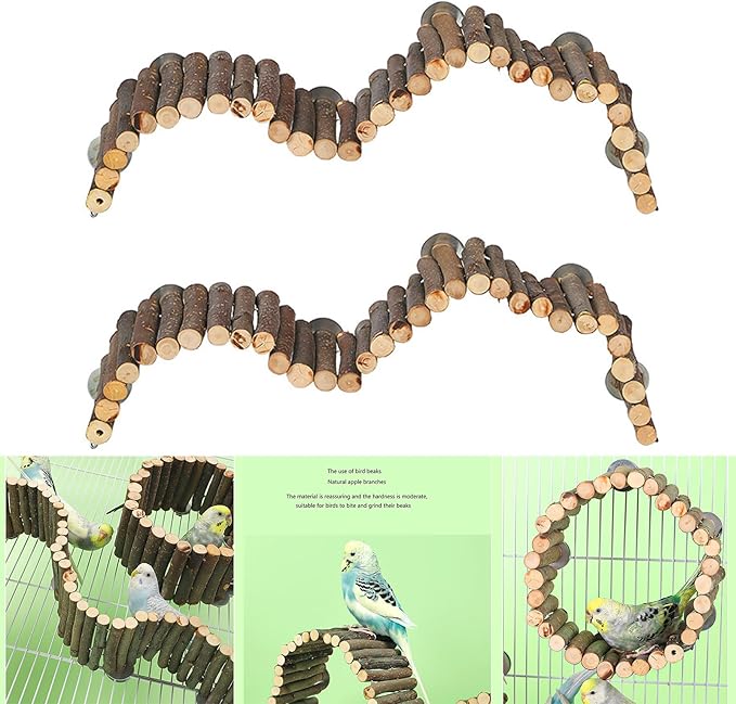 2PCS Bird Gym Stand Toy Birdcage Climbing Ladder Grinding Chewing for Small Birdcage Accessories Pet Supply Grinding