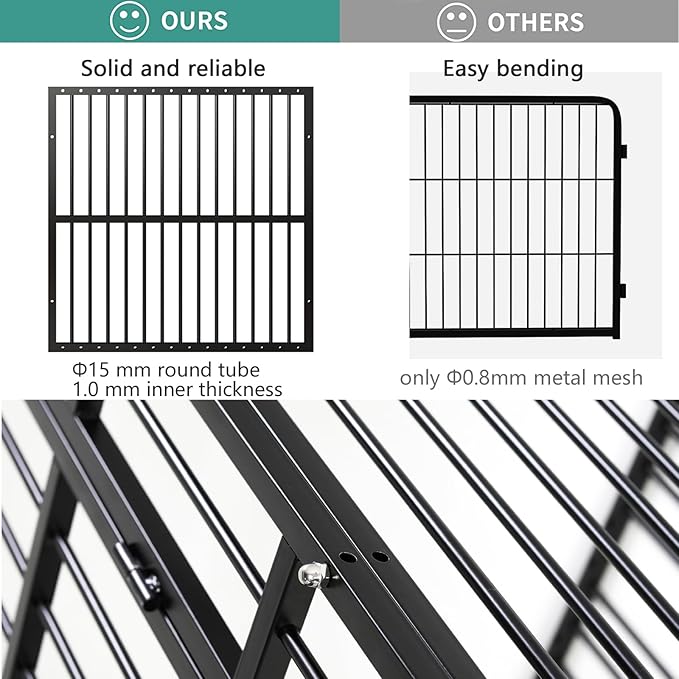 Dog Playpen - 32" Height Dog Pen, Heavy Duty Puppy Pen with Door, Safe & Sturdy, Easy Assemble for Indoor/Outdoor Pet Playpen (12 Panels with Door, White)