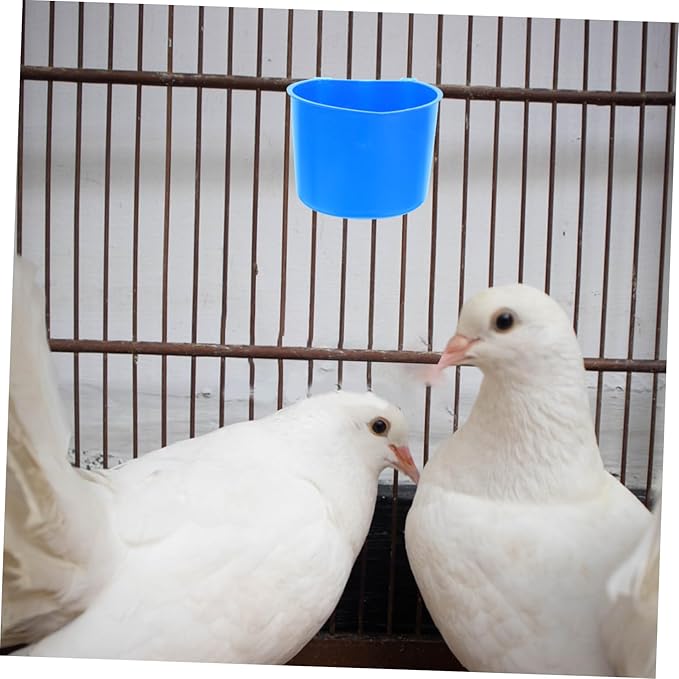 TOYANDONA 4pcs Thickened Coop Cup Feeder Small Bird Cage Food Bowl Stackable Rabbit Waterers for Cages Pet Watering Bowls Hanging Design