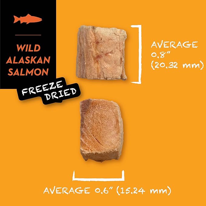 SIMBA'S WAY -Freeze Dried- RAW SKINLESS Wild Caught Alaskan Salmon Dog Treats and Cat Treats, Human Grade, Single Ingredient, All Natural, Grain-Free, Made in The USA. [3 .oz] [2 PK]