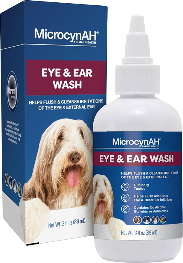 Manna Pro MicrocynAH Ear & Eye Wash, 3 oz