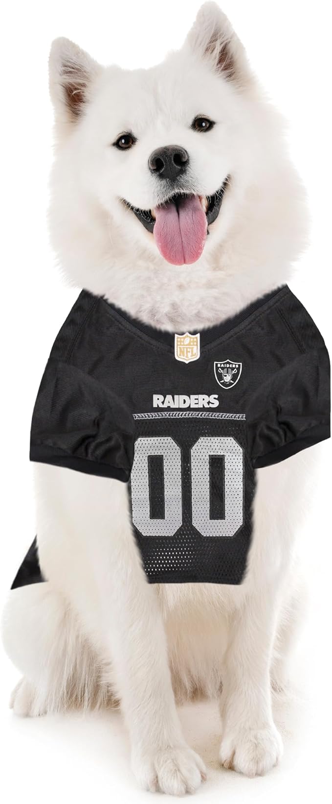 Pets First NFL Raiders Dog Jersey, Size XX-Large, Football Shirt Costume for Pet, Dog Sports T-Shirt, NFL Team Clothing for Cats, Licensed Pet Apparel Available in 7 Sizes and 32 Teams