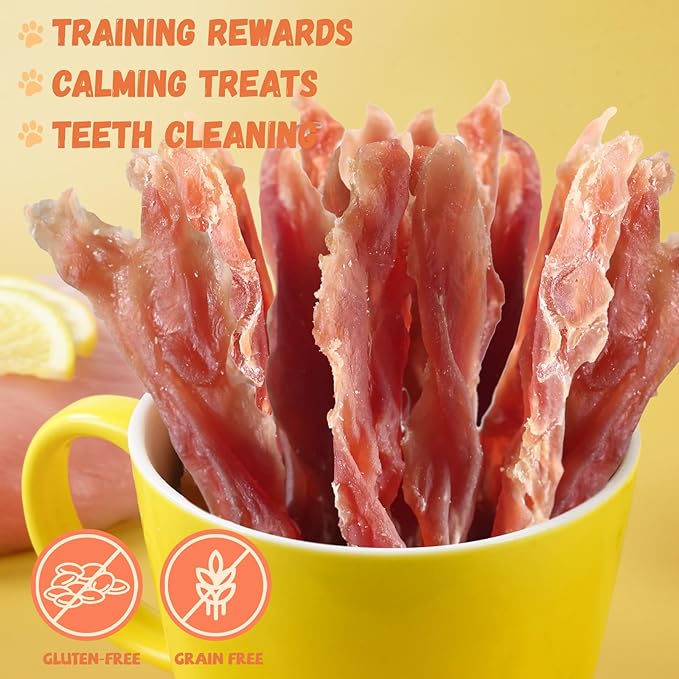 Pawmate Duck Jerky Dog Treats, Natural Healthy Duck Twisted Strips with 1% Taurine, High Protain Low Fat Dog Training Rewards Treats for Small Medium Large Breeds, 10.6 oz