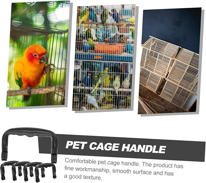 BESPORTBLE 5pcs Portable Plastic Cage Handle for Pet Crates Lightweight and Replacement for Hamster and Bird Cages Convenient Carrying Accessory
