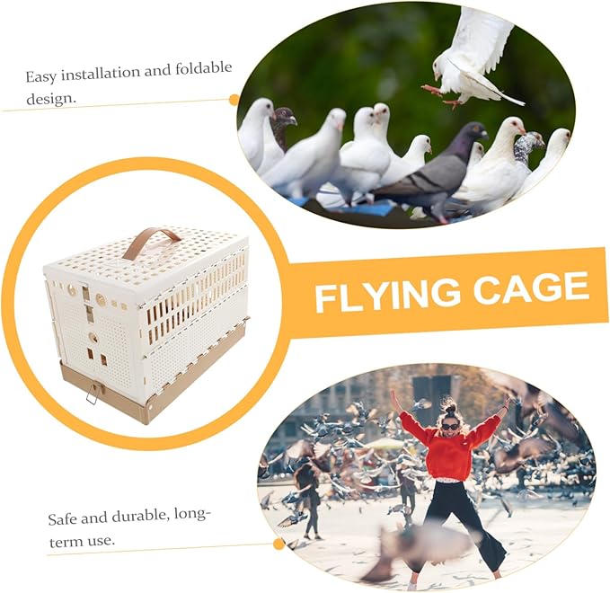 Foldable Pigeon Cage Multi-Function Pet Nest Cage for Easy Transportation Compact Design Comfortable Handle for Outdoor Use