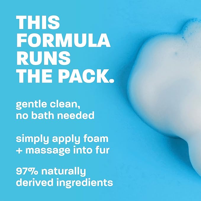 TropiClean Hypoallergenic Waterless Dog Shampoo | Dry Shampoo for Allergies & Sensitive Skin | Safe for Cats | Puppies & Kittens | No Rinse | 7.4oz