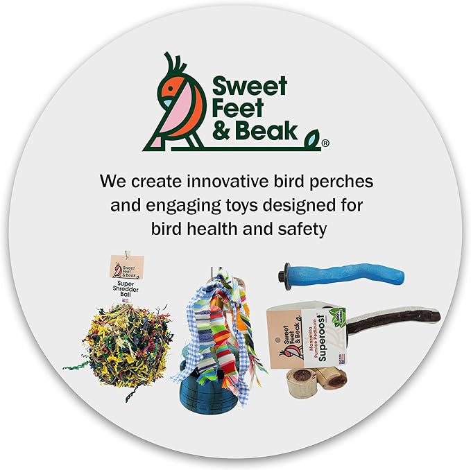 7” Super Shredder Ball Bird Toy - Fun Foraging Toys for Birds w/ Colorful Paper & Wooden Treasures - Easy to Hang Shredding Toys for Birds - Bird Shredding Toys for Cockatiels, Parrots & More