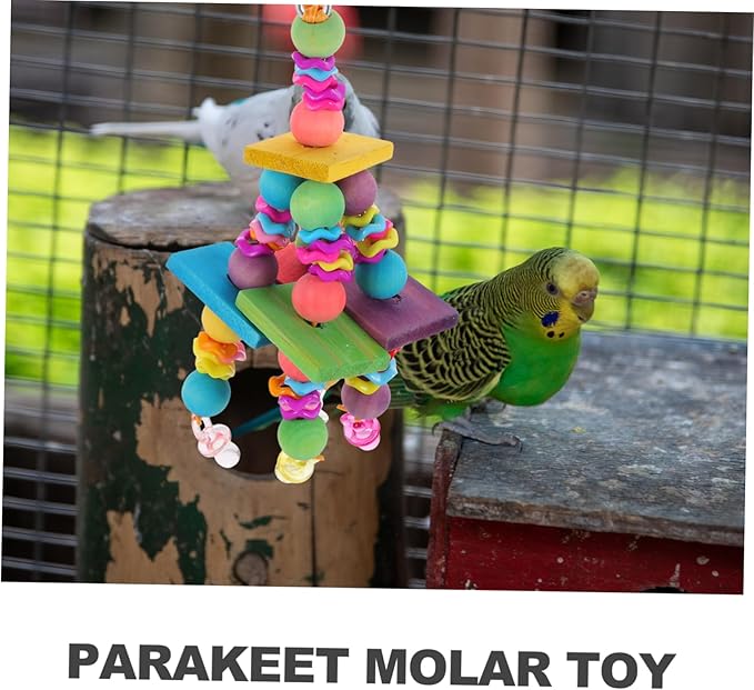 TOYANDONA Parrot Chew Toy for Medium and Small Birds Molar Toy Sturdy Non-Toxic Material for Cockatiels and Parakeets Bird Cage Accessory
