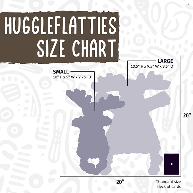 HuggleHounds Flatties - Dog Plush Toys to Keep Them Busy, Squeaky Crinkle Pet Toy for Medium and Large Dogs, Durable Stuffed Animal Toy - Bobbi Bunny HuggleFlatties, Large