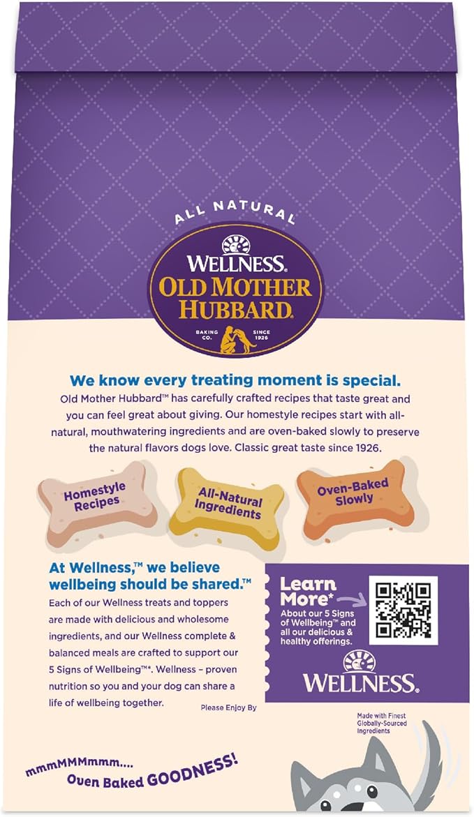 Old Mother Hubbard Wellness Classic Original Mix Dog Biscuits, Natural Training Treats, 4 Flavors, Small Size, 20 oz Bag (Pack of 2)