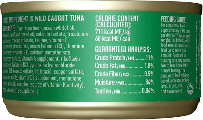Tiki Cat Aloha Friends Wet Cat Food, Tuna, Ocean Whitefish & Pumpkin, 3 oz. Cans (12 Count)