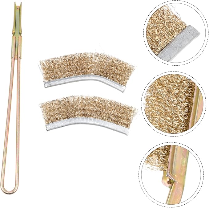 1Set Long Handle Bird Cage Cleaner Brush Wire Brush with Angled Heads for Cleaning of Bird Cages Bird Cage Accessories for