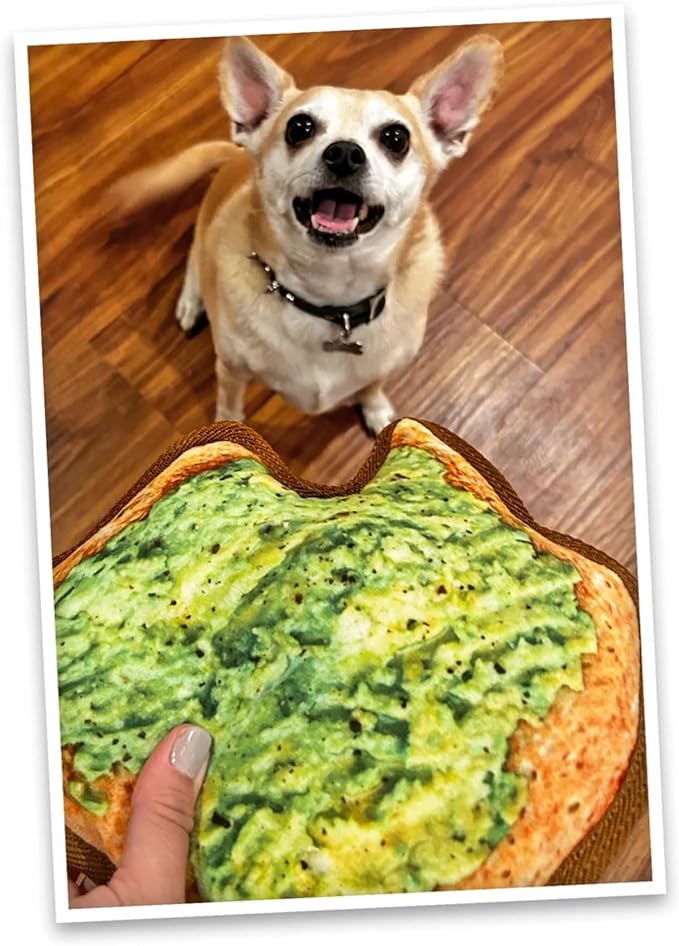 Doggijuana Cafe Combo Refillable Juananip Toy Bundle | Avocado Toast & Everything Bagel | Funny Dog Toy Plush with Catnip and Refill | Interactive Chew for Play