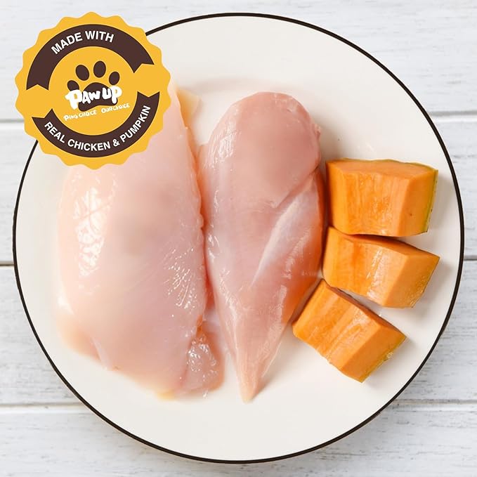 PAWUP Dog Treats Chicken Wrapped Pumpkin Biscuits, Rawhide Free w/Taurine Low Fat Chewy Training Treats,12.5 oz