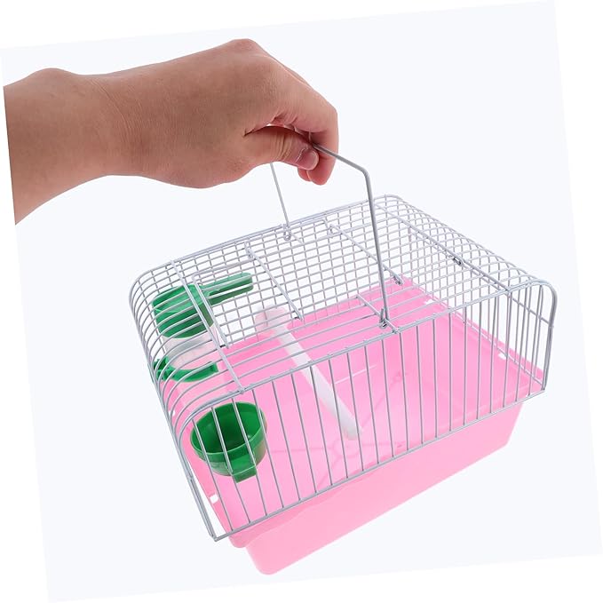 Abaodam Portable Bird Cage with Food Box and Water Dispenser Lightweight Travel Carrier for Birds Spacious Design for Comfortable Travel and Easy Maintenance