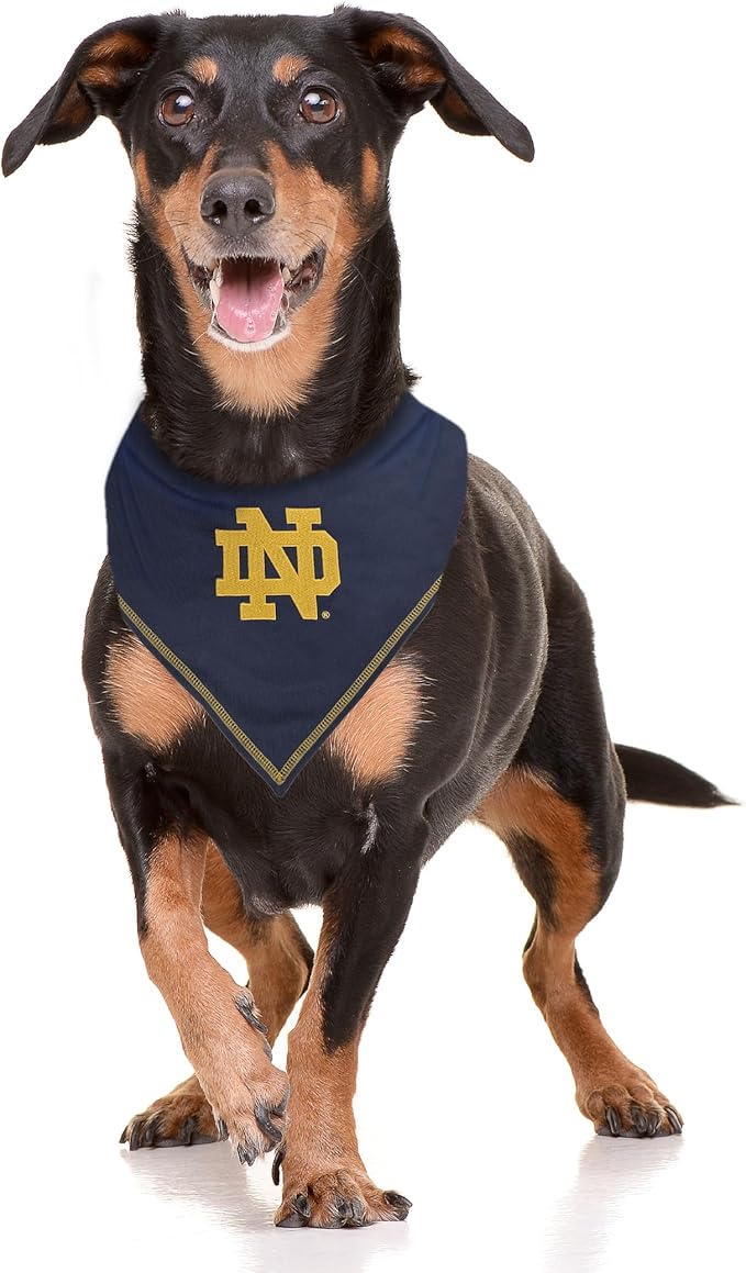 Pets First NCAA Notre Dame Tie Bandana, Large/x-Large. Dog Bandana Scarf Bib for Pet Cat Dog. The Ultimate Game-Day, Party Bandana (ND-3550-L-XL)