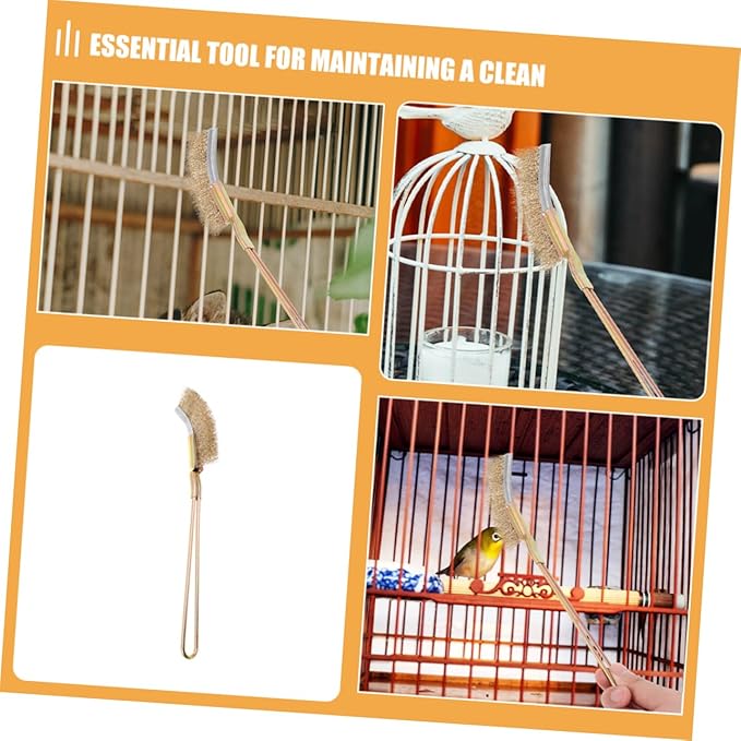BESPORTBLE Versatile Bird Cage Cleaning Brush Wire Brush Head Bird Droppings Cleaner
