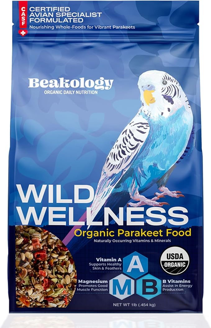 Wild Wellness Organic Parakeet Food, USDA Certified, Non-GMO, for Parakeets and Budgies, 1 lb