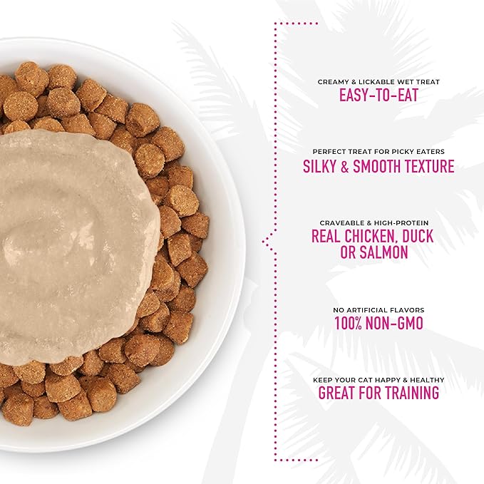 Tiki Cat Stix Mousse Treats, Single Serve Indulgent Lickable Treat or Dry Food Topper, Variety Pack with Salmon, Chicken, and Tuna, 3 oz. Pouch