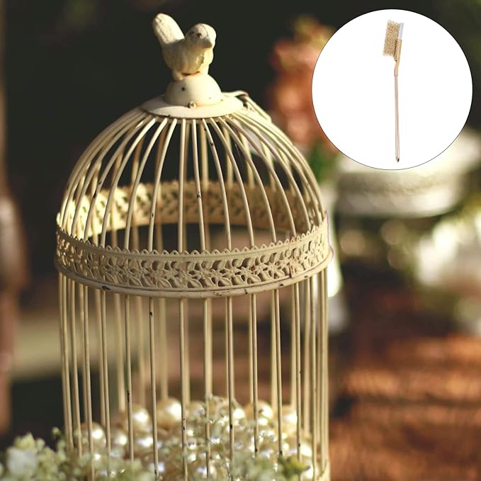 1Set Professional Bird Cage Cleaner Brush with Long Handle Durable Wire Brush for Cleaning of Bird Cages for and All Cage