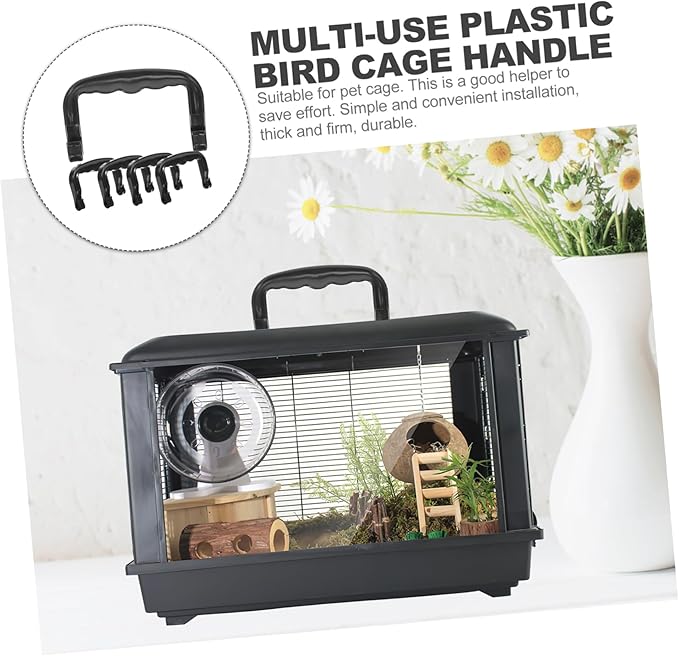 BESPORTBLE 5pcs Portable Plastic Cage Handle for Pet Crates Lightweight and Replacement for Hamster and Bird Cages Convenient Carrying Accessory