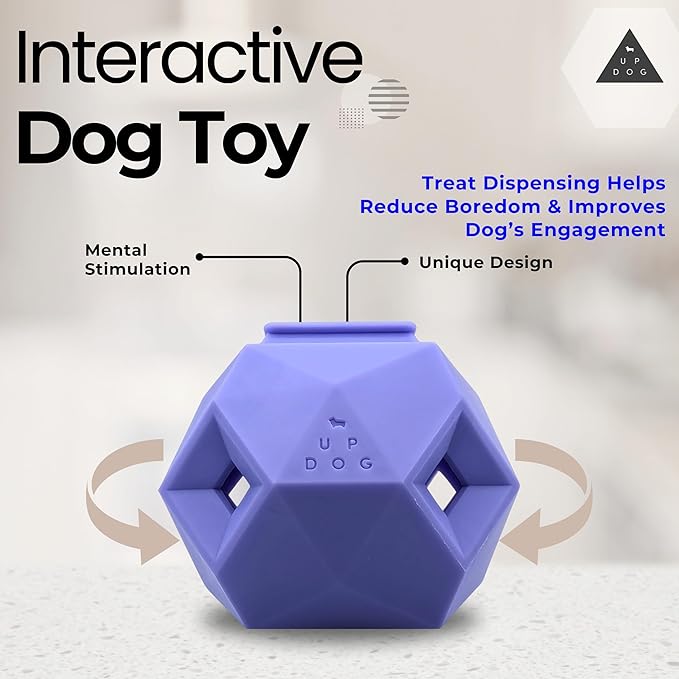 Treat Dispensing Balls for Medium Dogs and Cat Treat Dispenser Toy Interactive for Self-Play Improves Oral Hygiene, Mental Simulation, and Bordem Buster, Simple and Effective Food Toy (3.6 x 3.6 in)