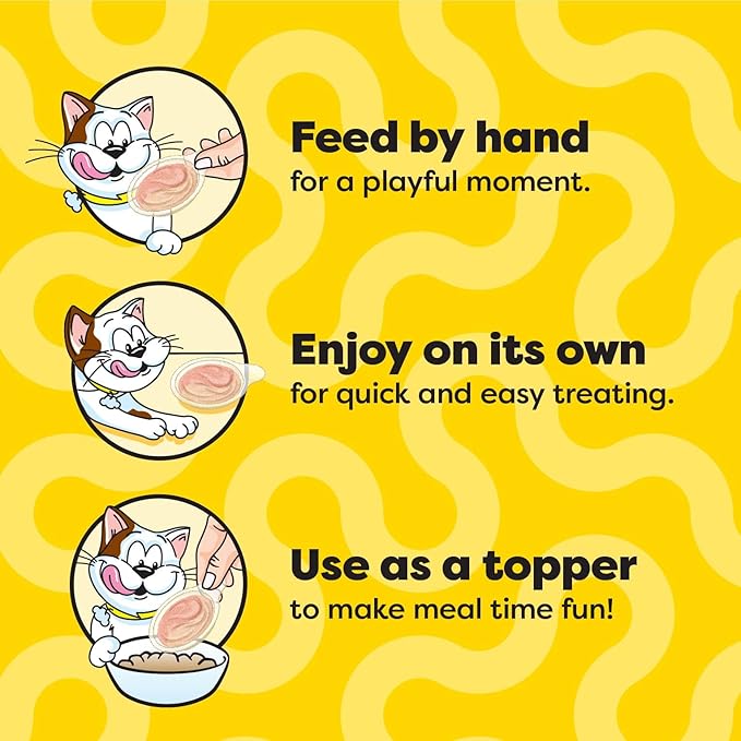 Temptations Lickable Spoons Adult Wet Cat Treat, Tasty Chicken and Savory Salmon Flavor, 10 Grams, Pack of 24 (96 Total Spoons)