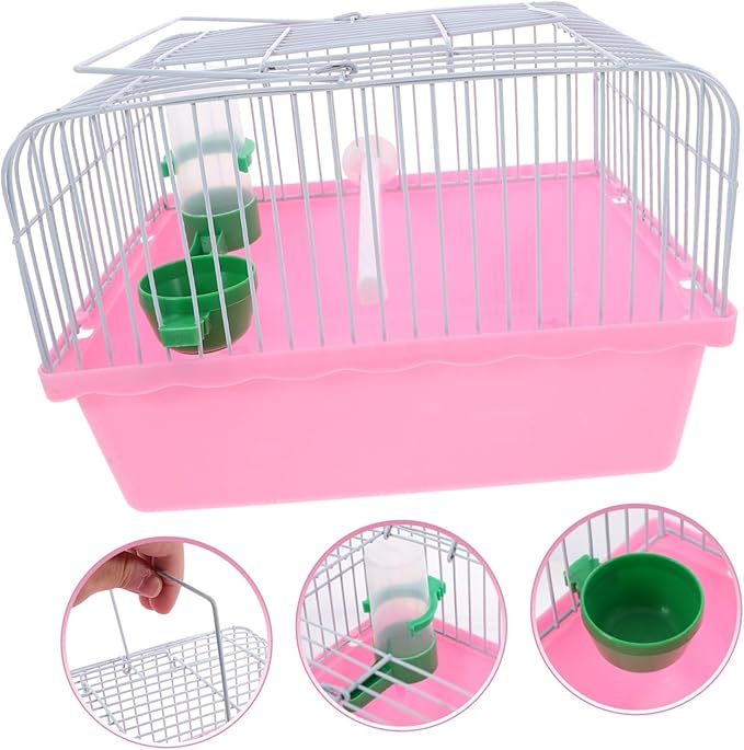 SUPVOX Portable Bird Cage with Food Box and Waterer Lightweight Travel Carrier for Parrots and Cockatiels Spacious Design for Comfortable Outdoor Use