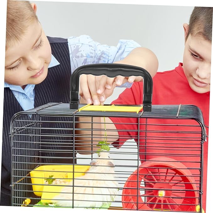 VANZACK 10pcs Portable Bird Cage Handle Ergonomic Plastic Lift Handle for Hamster and Pet Cages for Outdoor Travel and Easy Carrying
