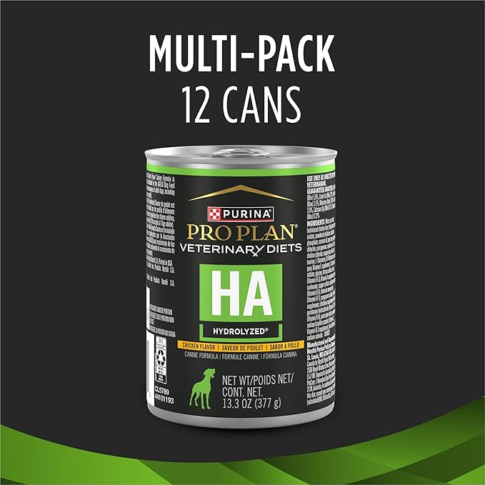 Pro Plan Veterinary Diets Purina HA Hydrolyzed Chicken Flavor Canine Formula Adult Wet Dog Food - (Pack of 12) 13.3 oz. Cans