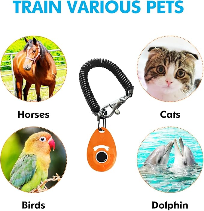 MODUS Pet Training Clicker for Dogs - Clicker with Adjustable Wrist Strap - Positive Reinforcement Clicker for Dogs, Cats, Puppies