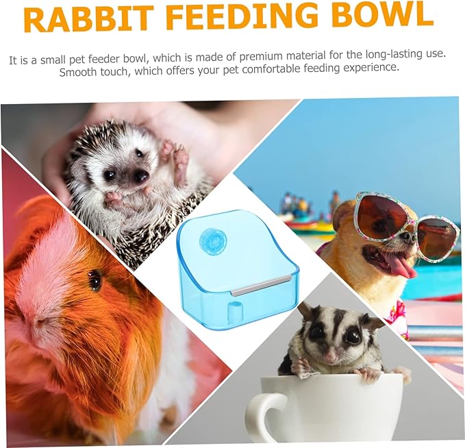 UPKOCH 1pc Plastic Small Pet Feeder Bowl for and Small Animals Fixed Cage Bowl Design for Easy Feeding and Drinking Lightweight and Comfortable Height for Your Pets