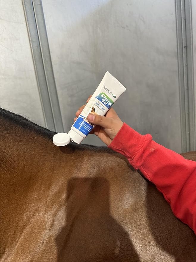 Hot Spot Treatment Gel for Horses Colloidal Silver Wound Care for Cuts, Bites, Rashes, Skin Irritations & Ulcers, Gorse Wound Care Solution, 4.0 Ounces - Vet Recommended & Made in USA