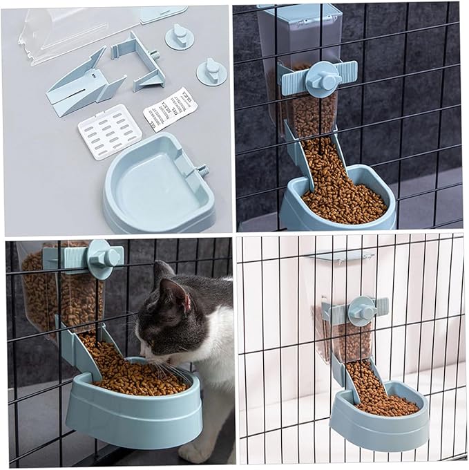 Hanging Automatic Bird Feeder and Hamster Food Dispenser Multi-Function Small Pet Feeder with Waterer for Outdoor Bird Cages and Hamster Accessories
