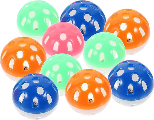 12pcs Plastic Bell Balls Bird Cage Bell Parakeet Chewing Plaything for Teeth Grinding and Playtime in Cage
