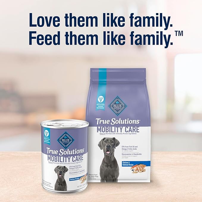 Blue Buffalo True Solutions Mobility Care Wet Dog Food for Adult Dogs, Made with Natural Ingredients, Chicken, 12.5-oz. cans (12 Count)