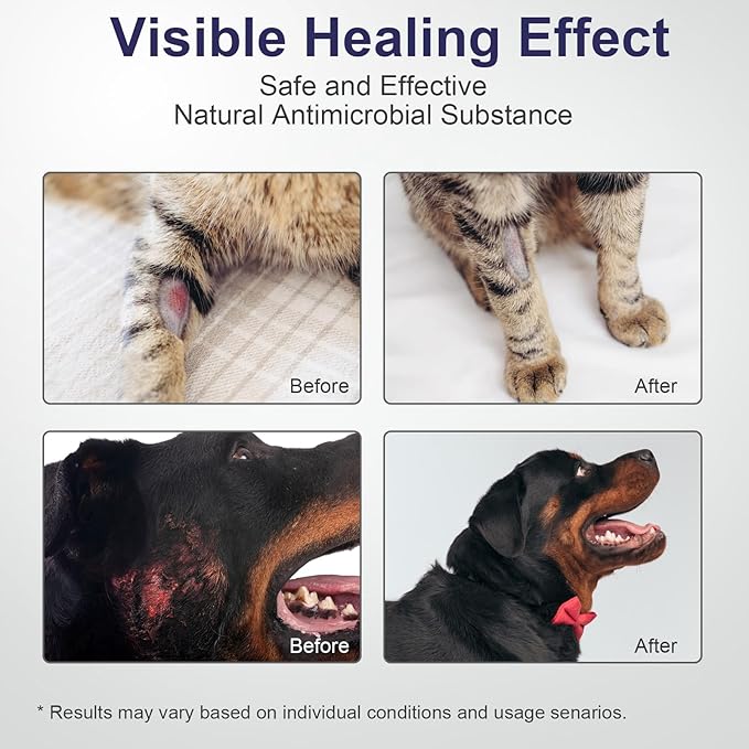 Hot Spot Wound Care Spray for Dogs, Cats, Relieves Itchy Skin, Cleans & Fast Healing Infections, Wounds & Post Surgery Incision - Safe & Gentle, Non-Irritating, Advanced HOCl Spray, 3.4 Ounces