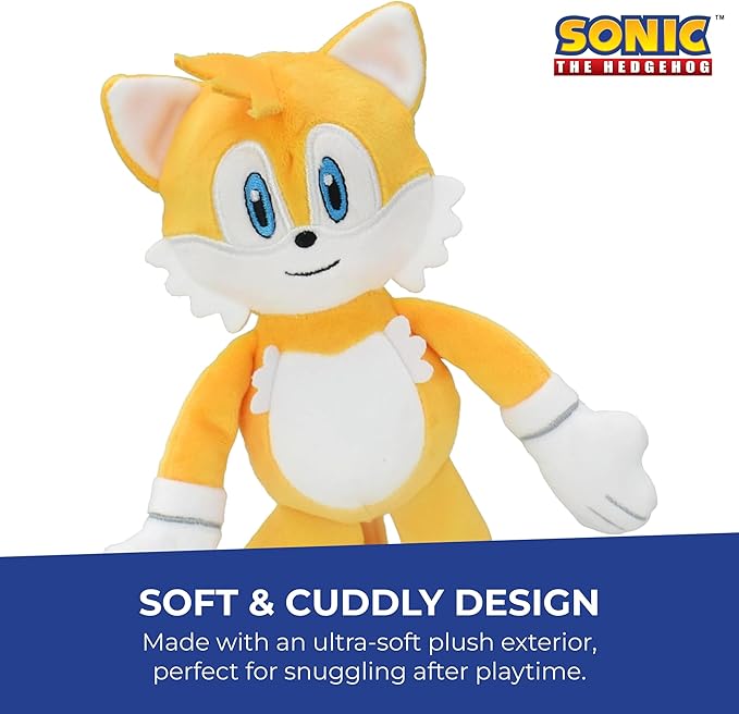 Multipet Sonic Tails Plush Dog Toy, 9-inch